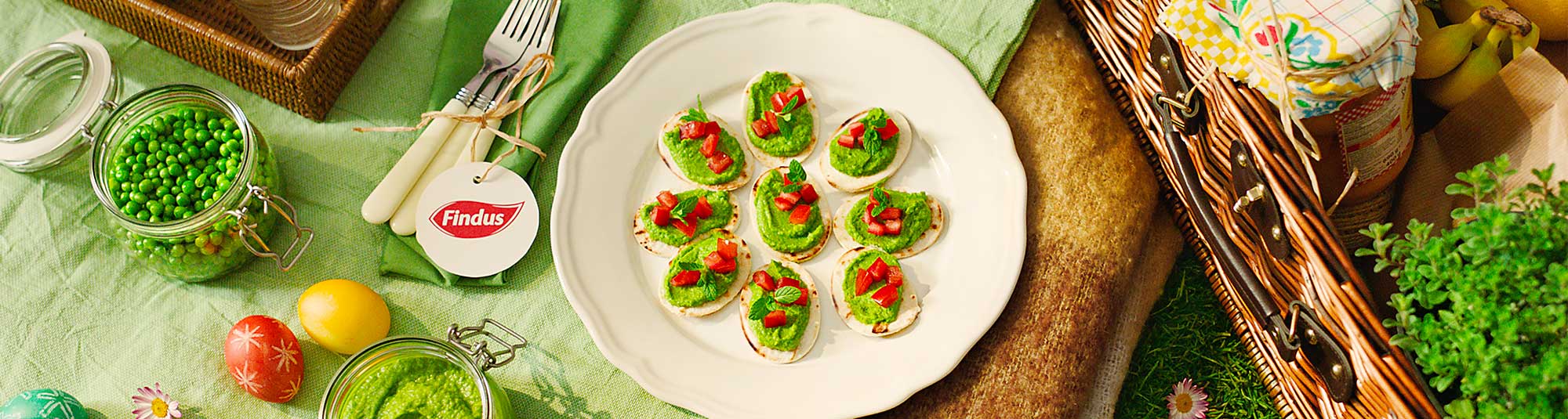 Crostini con Piselli e Guacamole - Ricette Findus