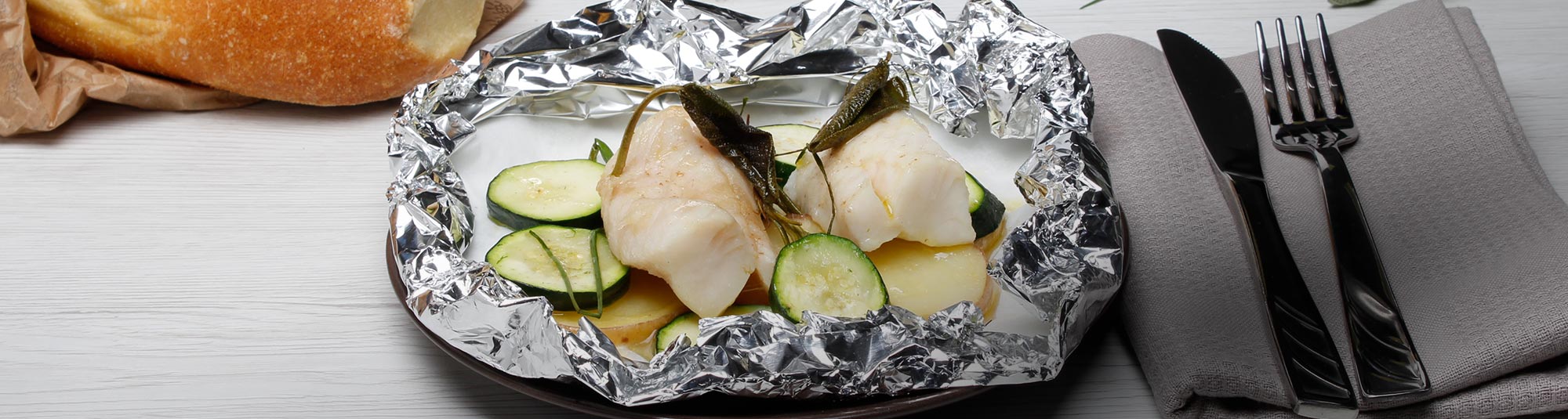 Ricetta Nasello al Cartoccio con zucchine e patate - Ricette Findus