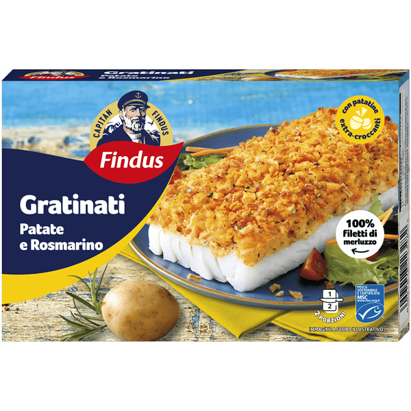 gratinati findus - merluzzo patate e rosmarino