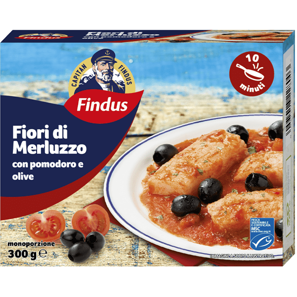 fiori di merluzzo con pomodoro e olive findus