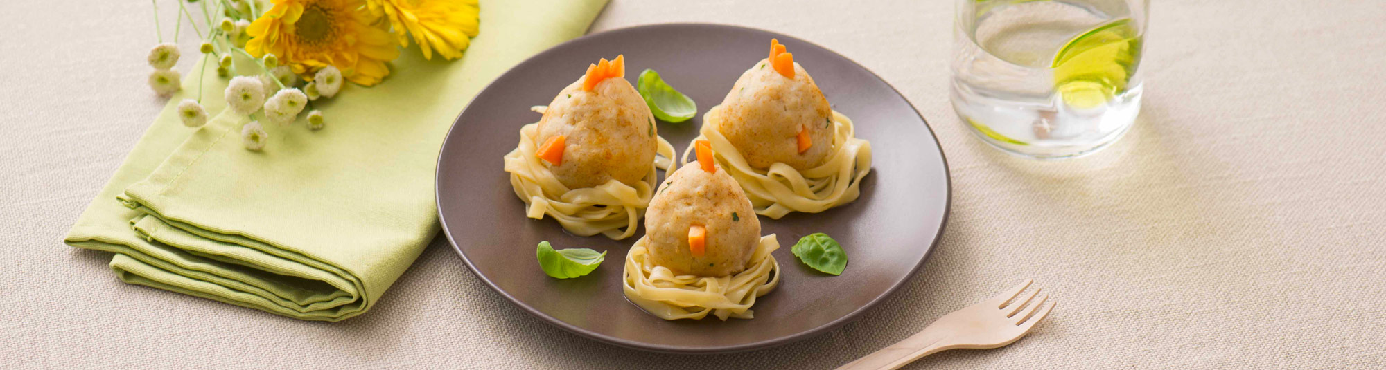 Ricetta Nidi di fettuccine con polpette di Merluzzo - Ricette Findus