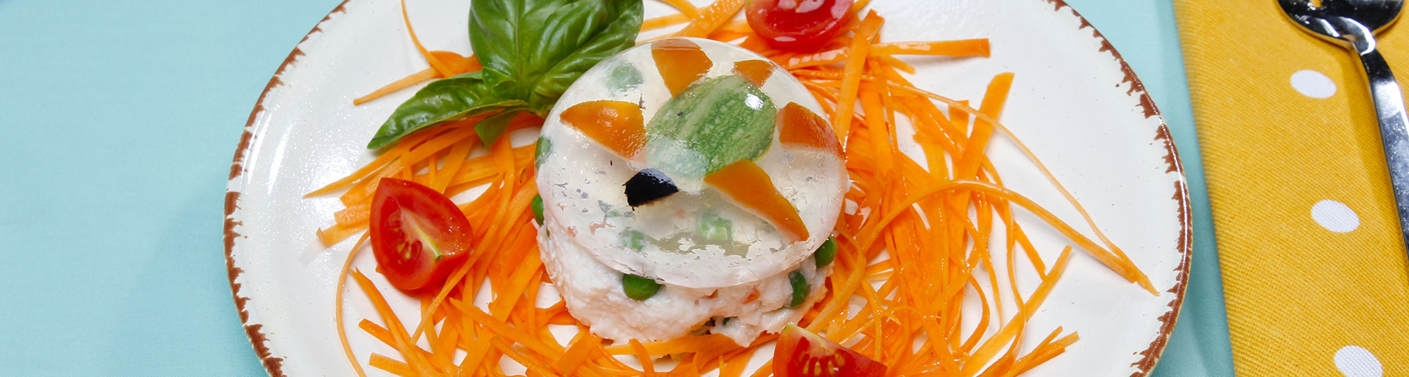 Ricetta Aspic di verdure su spuma di Fiori di Merluzzo - Ricette Findus