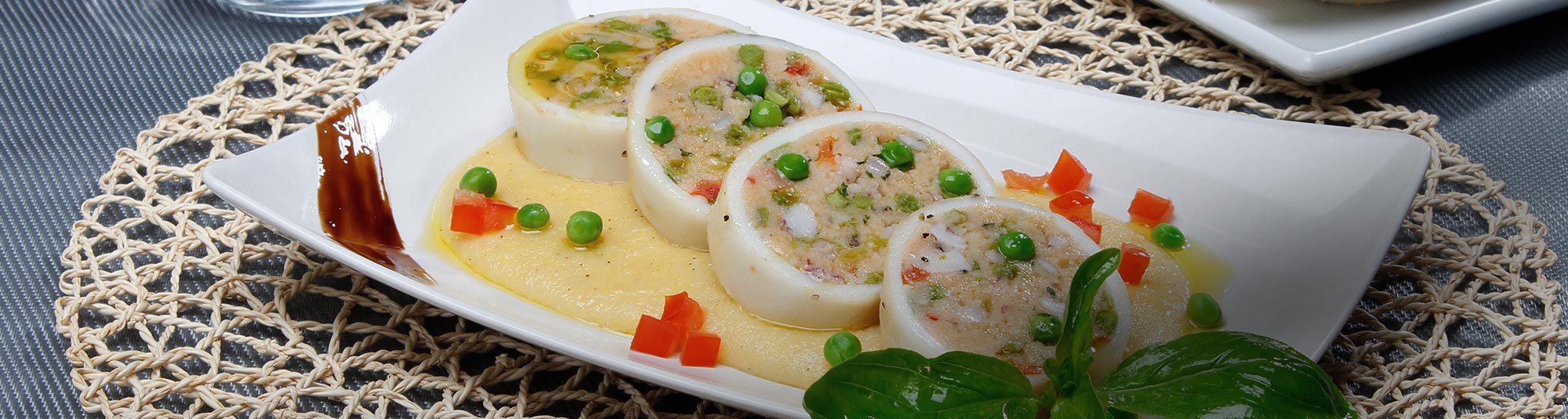 Ricetta Calamaro ripieno di Pisellini e Cous-Cous