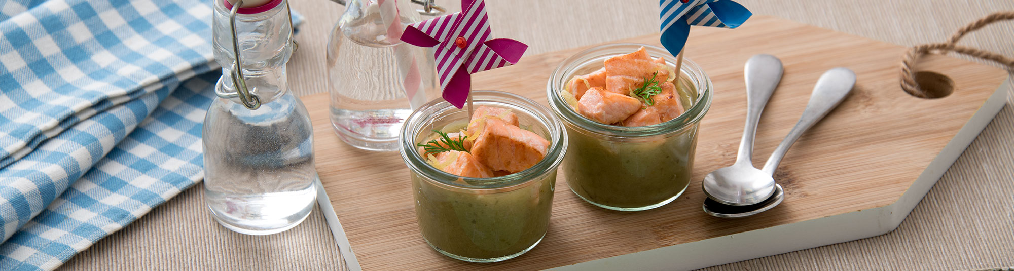 Salmone con Crema di Verdure in bicchierini - Ricette Findus