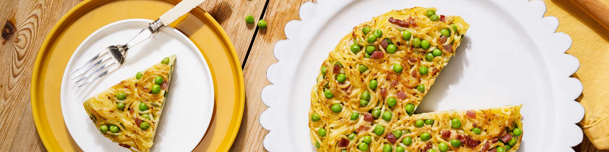 Frittata con piselli e spaghetti – ingredienti e preparazione