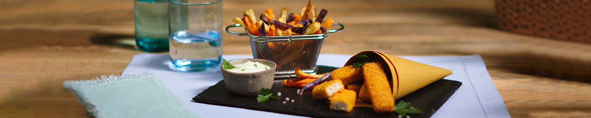 Bastoncini con patate e maionese vegana