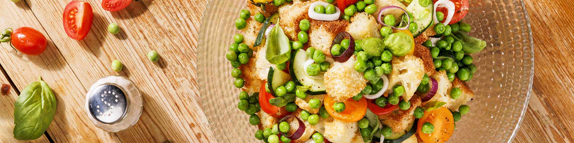 Panzanella con piselli – ingredienti e preparazione