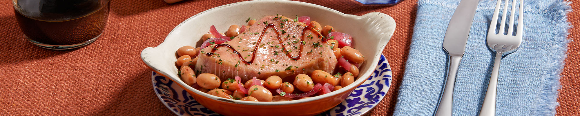 Tonno e fagioli all’aceto balsamico