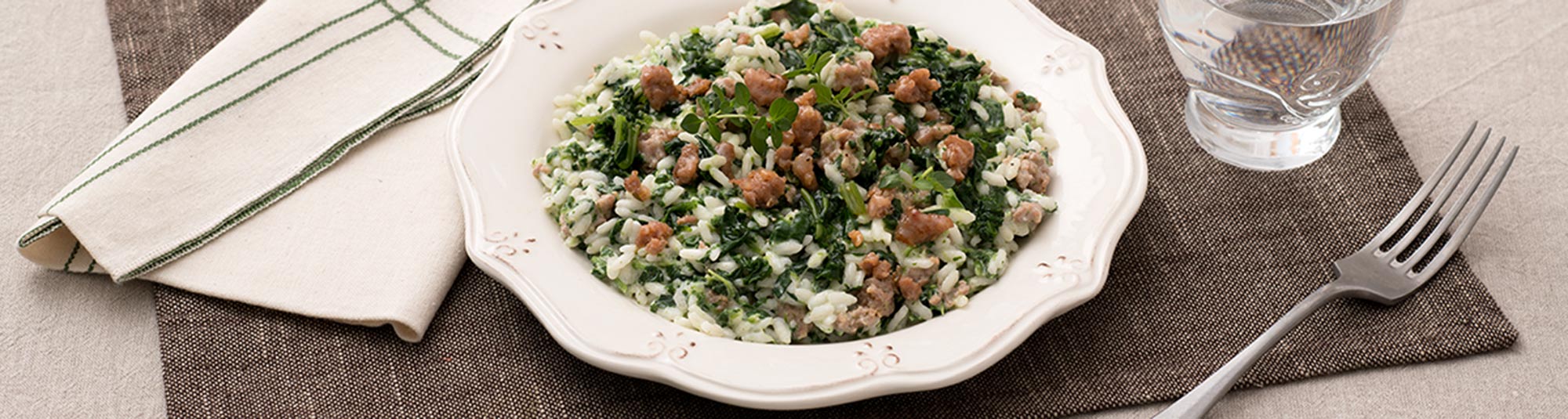 Ricetta Risotto Spinaci e Salsiccia - Ricette Findus