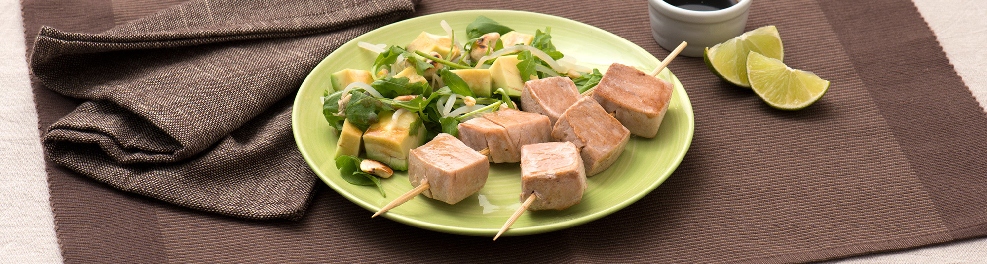 Spiedini di Tonno con insalata orientale