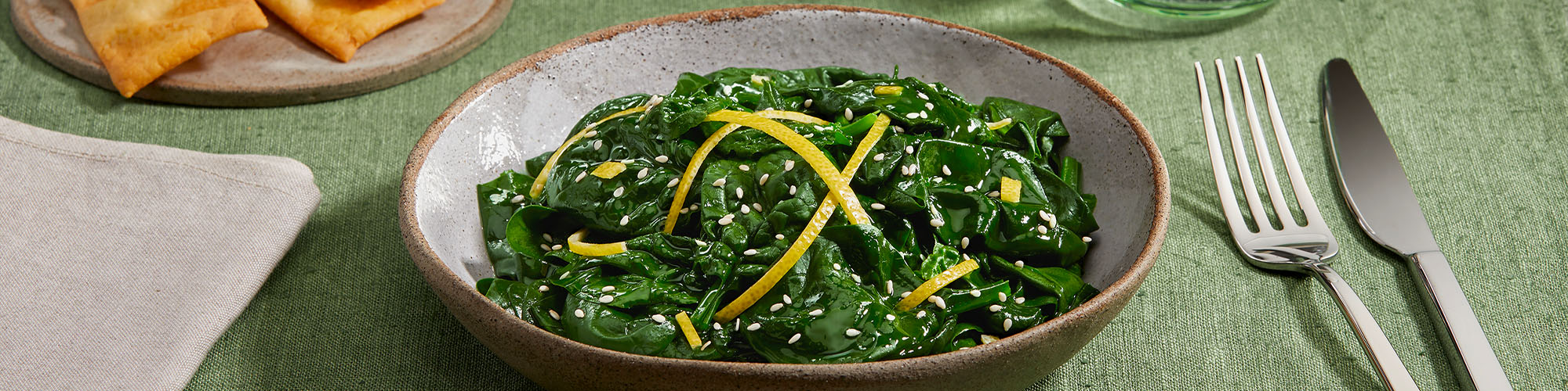 Spinaci al Limone con Sesamo