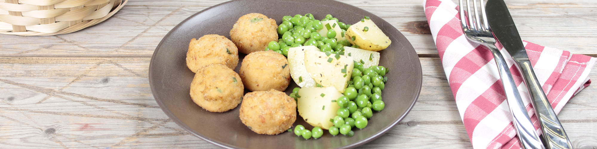 Polpette di Merluzzo e zucchine con patate e piselli – Ricetta Findus