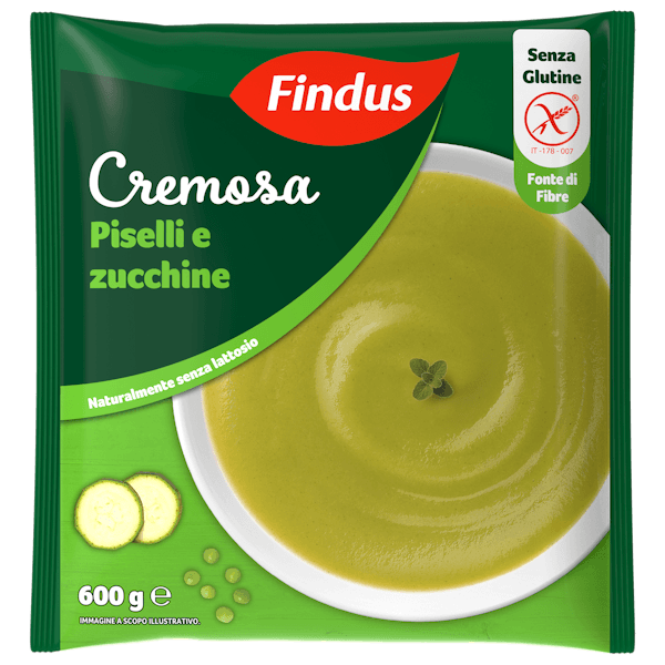 pack cremosa di piselli e zucchine findus