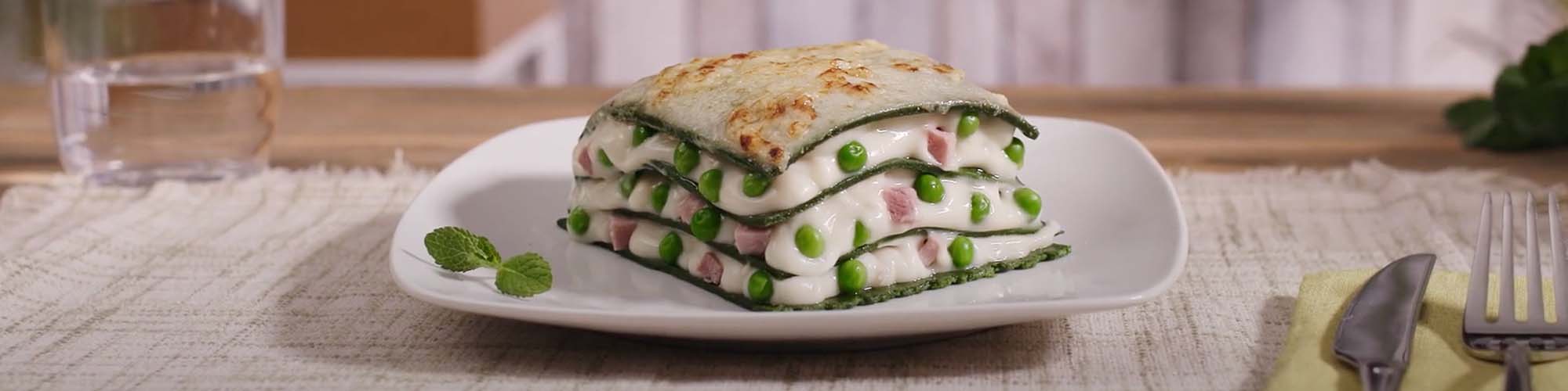 Lasagne con piselli, prosciutto e mozzarella – Ricetta Findus